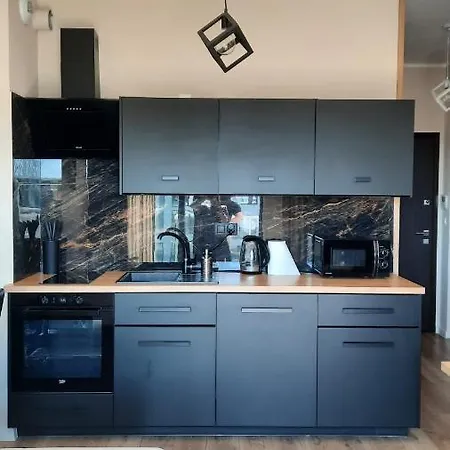 Apartment Black & White Apart By Sol Marina Gdansk Wislinka